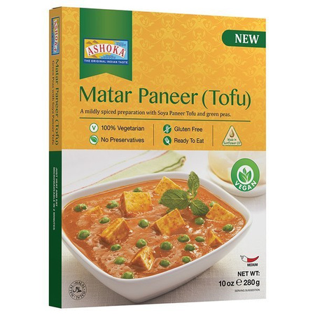 Ashoka Matar Paneer 280 g gotowe danie indyjskie wege