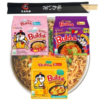 Zupka Buldak carbonara, ser, habanero, ostra zupa Samyang 15 szt.