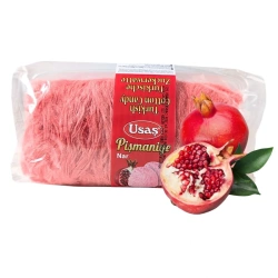 Chałwa kłębki wełny, Pismaniye o smaku granatu, wata cukrowa Pismanije 220g