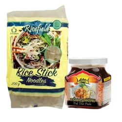  Makaron ryżowy 5 mm Ricefield 200g i sos do Pad Thai Lobo zestaw
