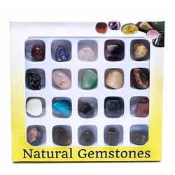  Zestaw 20 kamieni naturalnych minerały