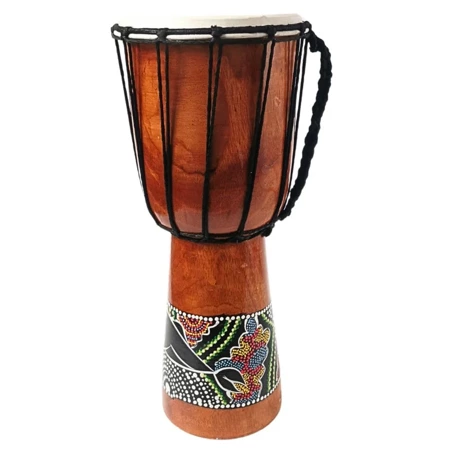 Bęben djembe, oryginalny instrument etniczny z Indonezji, 40 cm