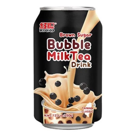 Bubble tea mleczne, herbata mleczna, brązowy cukier, napój  Rico 350 ml Tajwan