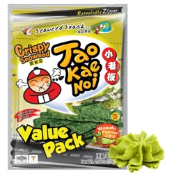 Chipsy z wodorostów nori o smaku wasabi przekąska Tao Kae Noi 59g