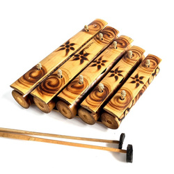 Cymbałki bambusowe 5 dźwięków dzwonki  ksylofon instrument Indonezja