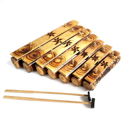 Cymbałki bambusowe 7 dźwięków dzwonki ksylofon instrument Indonezja