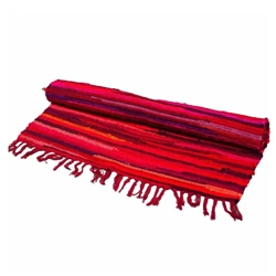 Dywan bawełniany chodnik 150x90 różowo-czerwony Indie