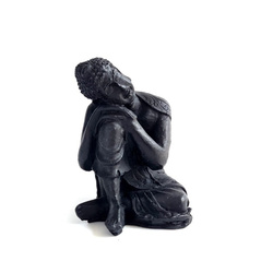 Figurka Budda dekoracja medytacja Indonezja czarna 7 cm