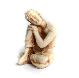 Figurka Budda dekoracja medytacja Indonezja ecru 7 cm