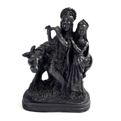 Figurka Krishna Kryszna dekoracja, czarna 23 cm
