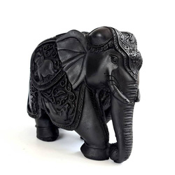 Figurka słoń dekoracja Indie czarny 17 cm