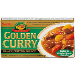 Golden Curry Medium S&B japońskie curry średnio ostre, przyprawa 12 szt. 220g