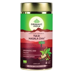 Herbata liściasta Tulsi Masala Chai czarna sypana 100g Organic India