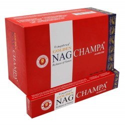 KADZIDŁA GOLDEN NAG CHAMPA ZESTAW (INDIE, AGARBATHI, TROCICZKI, 12x15G)