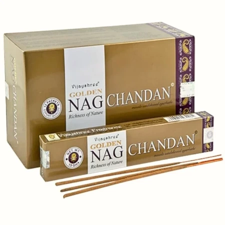 Kadzidła Golden Nag Chandan, kadzidełka naturalne 15g