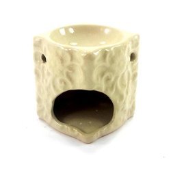 Kominek do olejków eterycznych zapachowych i wosków biały (ceramiczny, tealight)