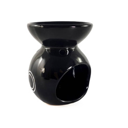 Kominek zapachowy ceramiczny (czarny,  podgrzewacz)