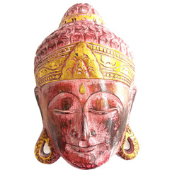 Maska Budda, drewniana dekoracja na ścianę 30 cm Indonezja