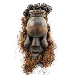 Maska plemienia Salampasu, duża (sztuka Afryki, Kongo, rękodzieło)