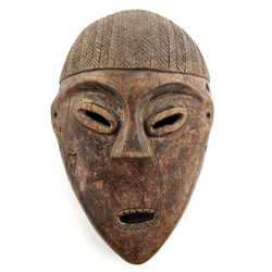 Maska plemienia Zande (Kongo, sztuka Afryki, drewno)