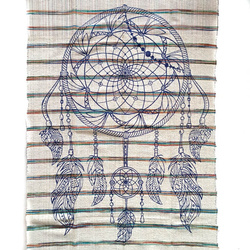 Mata z frędzlami dywanik batik łapacz snów 100x200 cm
