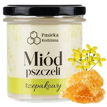 Miód rzepakowy naturalny, Pasieka Rodzinna, Polska 410g