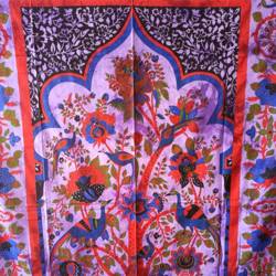 Narzuta na łóżko indyjska (fioletowa, drzewo życia, kapa 140 x 210)