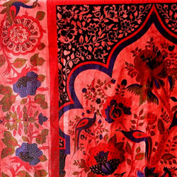 Narzuta na łóżko orientalna czerwona Indie 140x210 cm