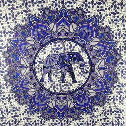 Narzuta na łóżko orientalna fioletowa słoń Indie 140x210 cm