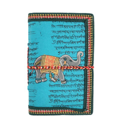 Notes malowany turkusowy słoń (notatnik, dziennik EKO 17,5cm)