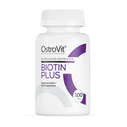 OstroVit Biotyna Plus (suplement diety, zdrowe włosy, 100 tabl.)