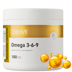 OstroVit Omega 3-6-9 (suplement diety, kwasy tłuszczowe EPA DHA 180 kaps.)