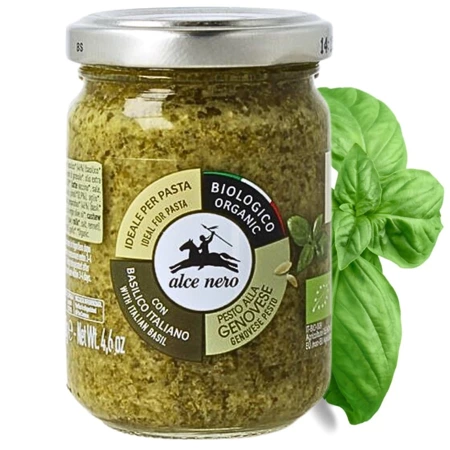 Pesto alla Genovese z bazylią i serem Alce Nero Bio, 130g, Włochy