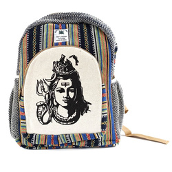 Plecak indyjska bogini boho eko Nepal, włókno konopne 40 cm