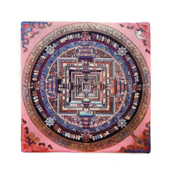 Poszewka na poduszkę orientalna (40 X 40 cm, róż, Kalachakra mandala)