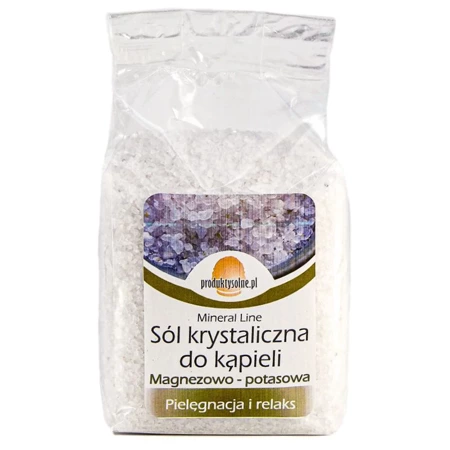 Sól krystaliczna do kąpieli, sól kąpielowa magnezowo-potasowa 300g