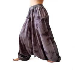 Szarawary spodnie przewiewne alladynki szare joga Indie
