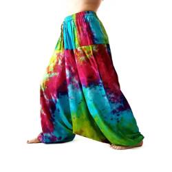 Szarawary spodnie przewiewne kolorowe alladynki joga Indie