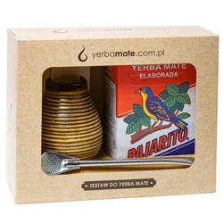 Yerba Mate zestaw matero + bombilla + Pajarito Elaborada klasyczna 500g