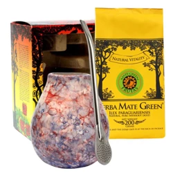 Zestaw Yerba Mate Green Frutas 200g matero, bombilla 