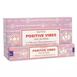 Zestaw kadzideł Satya Positive Vibes (Indie naturalne trociczki pyłkowe 12x15g)