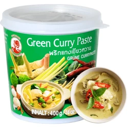 Zielona pasta curry bardzo ostra 400g Tajska Cock