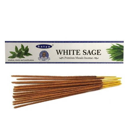  Kadzidła biała szałwia (Satya White Sage Premium Masala Incense 15g)