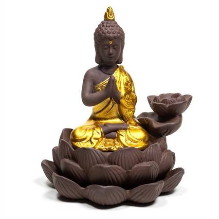  Kominek Ceramiczny Budda na kadzidła stożkowe bf (kadzielniczka, podstawka, Budda)