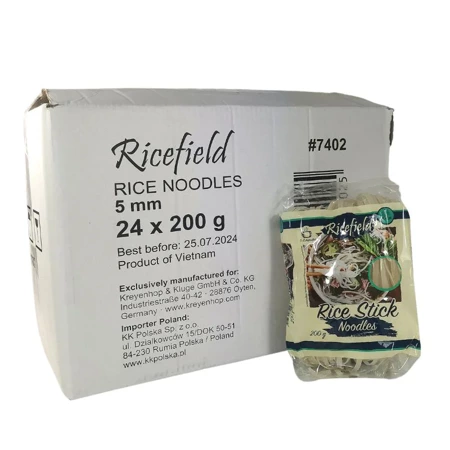  Makaron ryżowy 5 mm Ricefield 24 szt. karton 