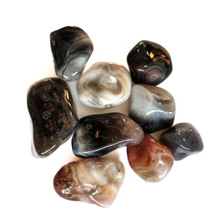 Agat kamień naturalny (minerał, oszlifowany, 3-4 cm, Bostwana)
