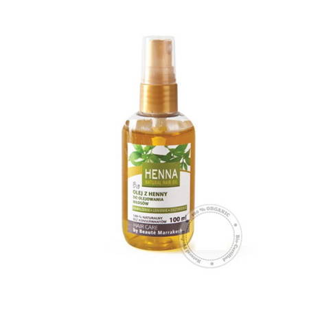 BIO olejek z henną do olejowania włosów naturalny blask 100 ml