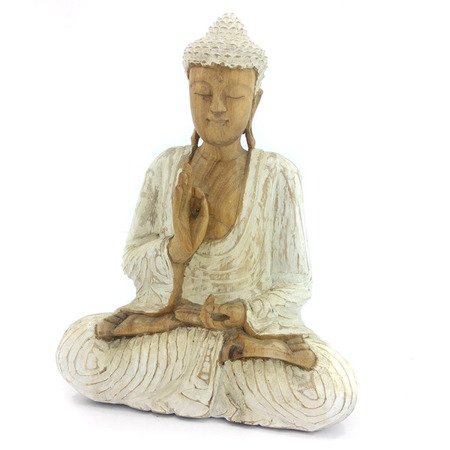 Budda drewniana figurka (40cm, Buddha, Indie)