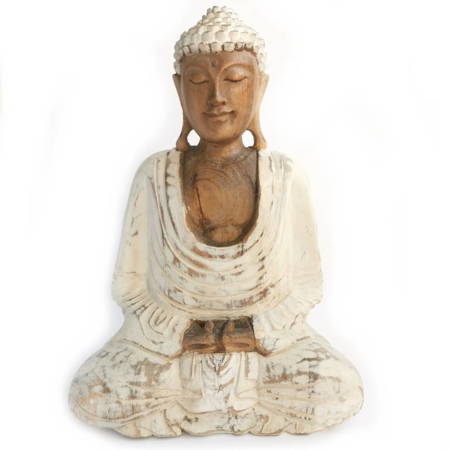 Budda drewniana figurka (wys. 40 cm, Budda, Buddha, Buddy)
