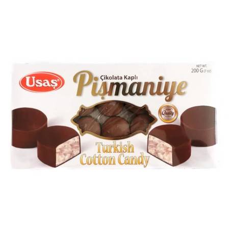 Chałwa kłębki wełny w czekoladzie USAS Pismaniye Turcja 200g